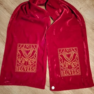 Bufanda de terciopelo de seda Red Lovers