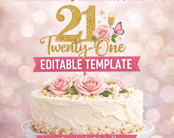 21st Birthday ID Cake Topper | Editable Driver's License Style Decor (Digital Download)