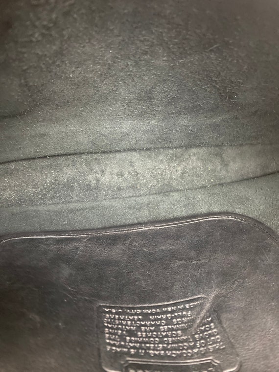 Vintage COACH Slim Satchel Black leather bag Made… - image 9