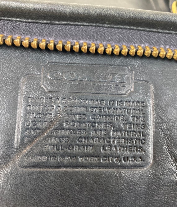 Vintage COACH Slim Satchel Black leather bag Made… - image 8