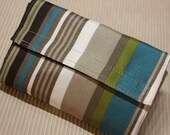 Reusable bag / grocery bag (Sand color with blue strips), mother's day