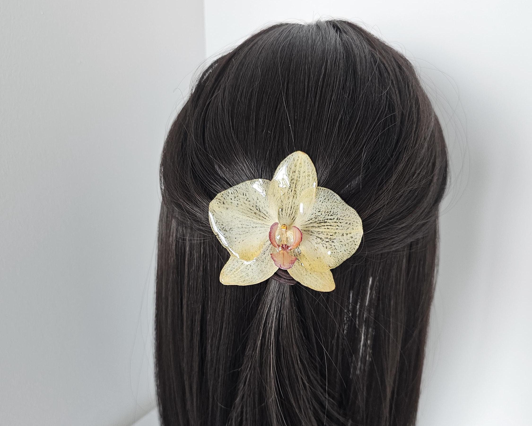 Preserved Orchid Hair Clip - Etsy display picture 3