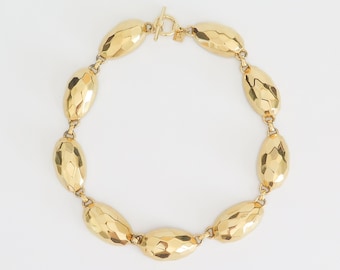 ANNE KLEIN Golden Facets Bold Link Necklace