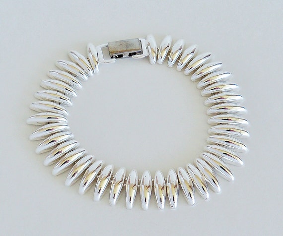 NAPIER Sultry Silvery Link Necklace and Bracelet … - image 4