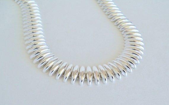 NAPIER Sultry Silvery Link Necklace and Bracelet … - image 2