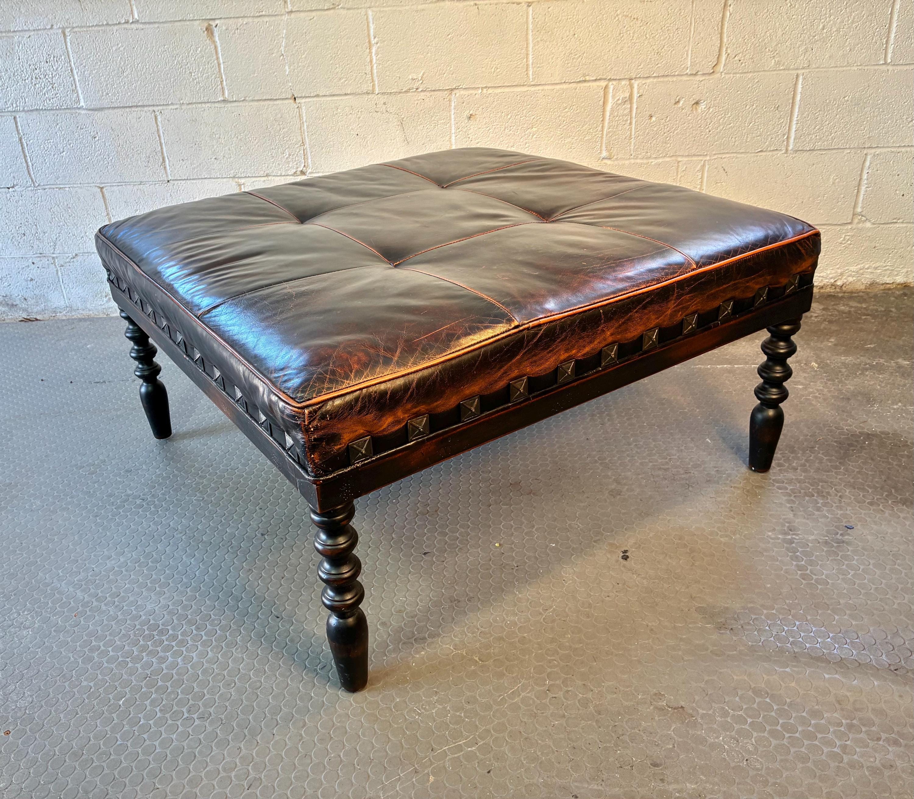 希少 Restoration Hardware オットマン 飾脚 ヴィンテージ調 Restoration Hardware Ottoman - Etsy