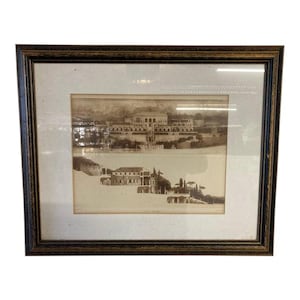 Vintage Framed Etching Villa Madam