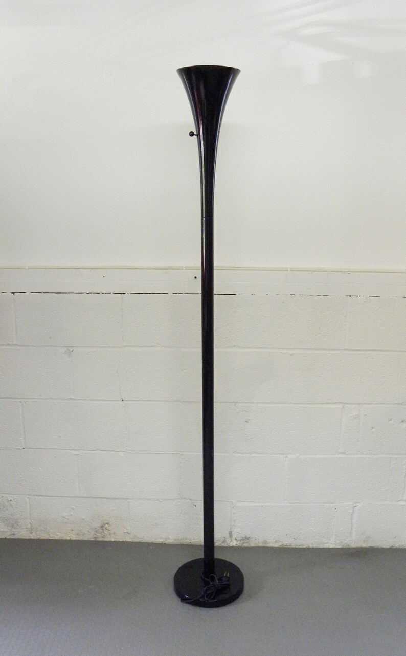 Vintage Heavy Duty Sleek Torchiere Floor Lamp