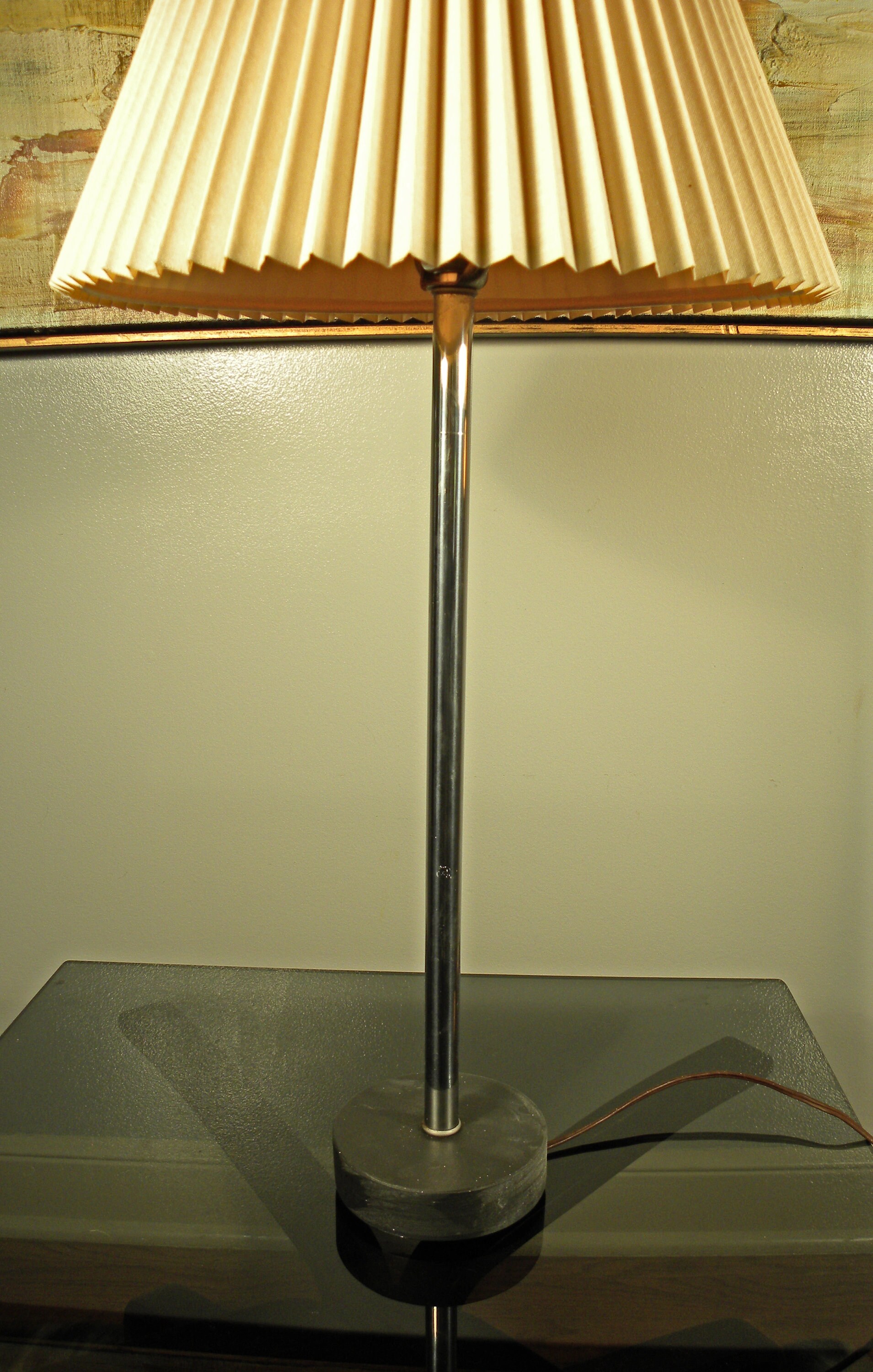 Mid Century Modern Vintage Chrome Candlestick Table Lamp Etsy