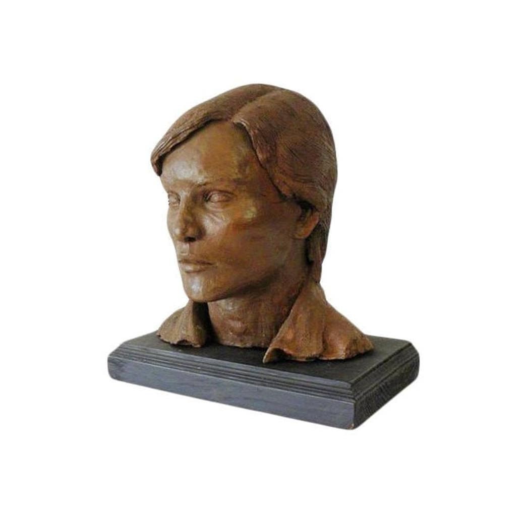 Mid-Century Modern Style Bronze Finished Bust Sculpture of a Man