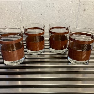 Vintage Mid Century Double Old Fashioned Glasses