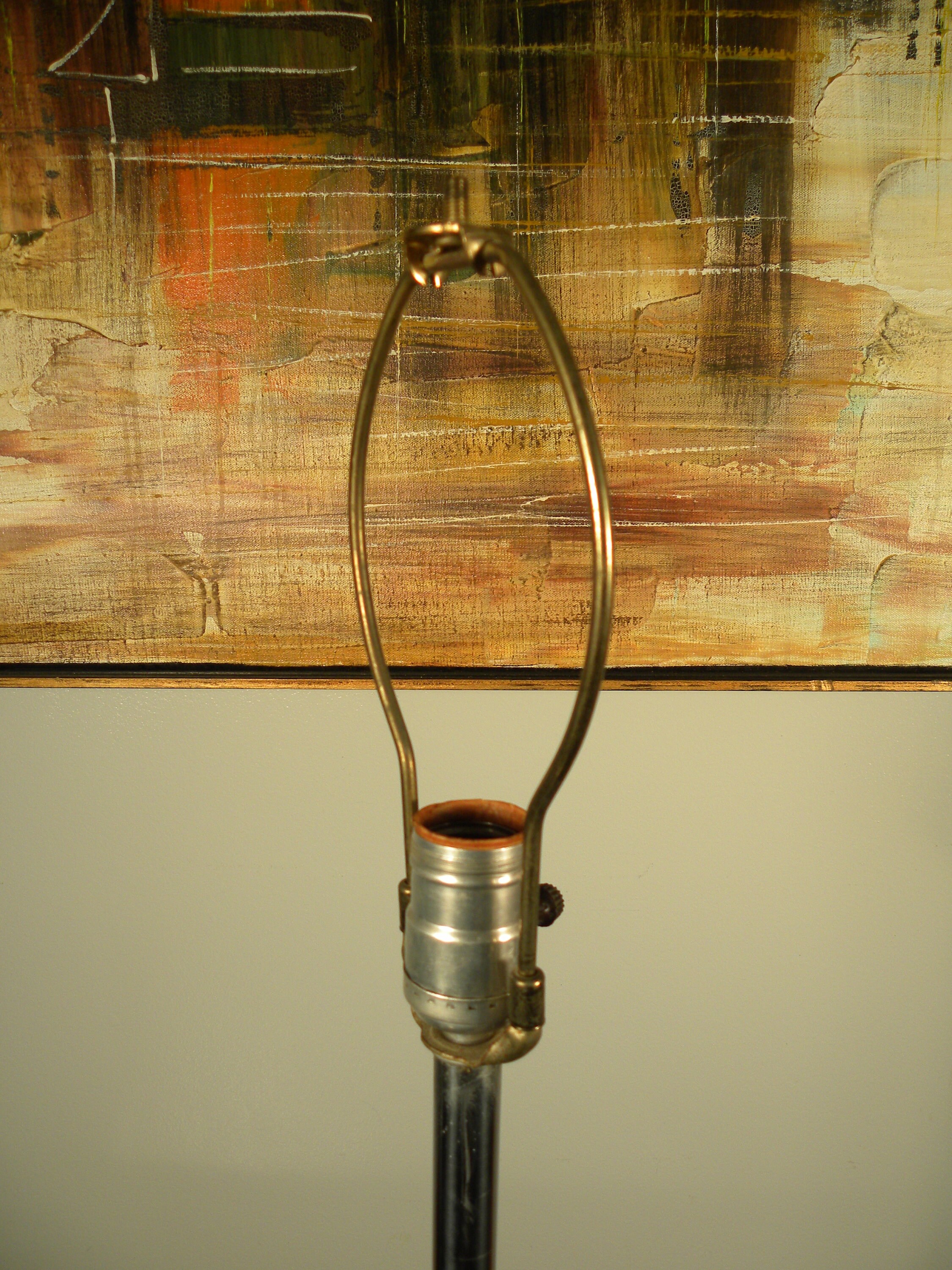 Mid Century Modern Vintage Chrome Candlestick Table Lamp Etsy