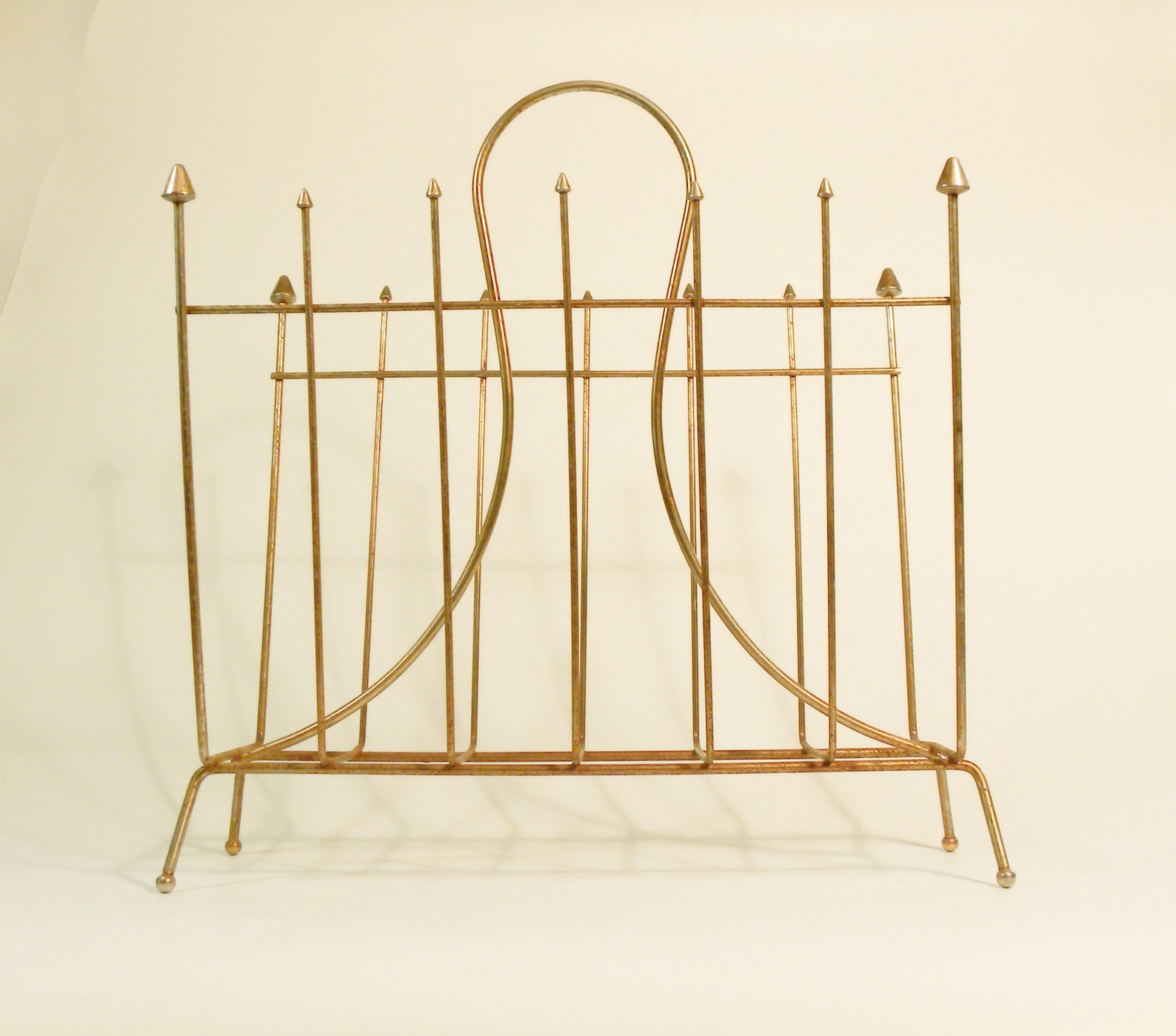 Mid Century Modern Gold Magazine Rack Etsy