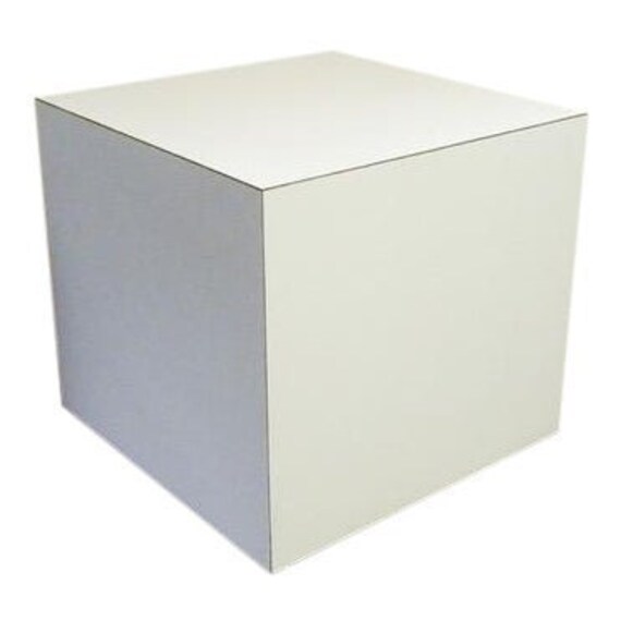 White 2024 cube nightstand