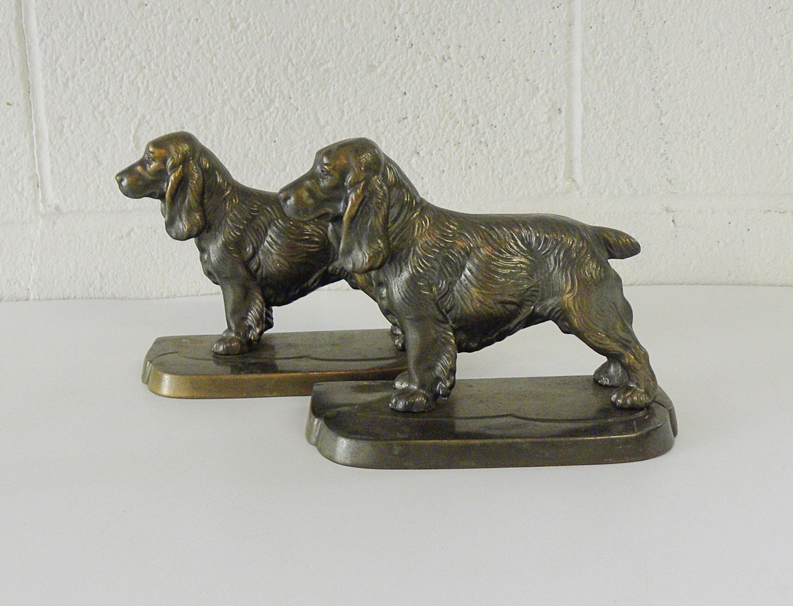 Vintage Irish Setter Dog Bookends Etsy