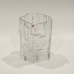 Vintage Mid Century Crystal Vase from  IITTALA Finland  -Never Used
