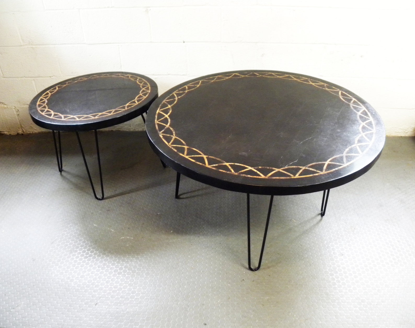 MCM Mid Century Vintage Faux Marble Coffee Table & End Table Etsy