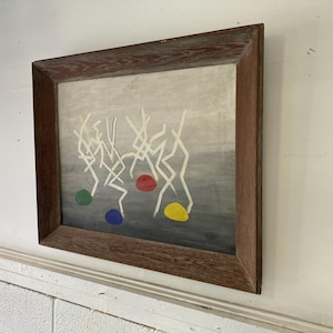 Vintage Mid Century Original  Abstract Wall Painting