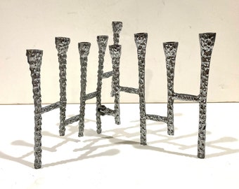 Vintage Mid Century Brutalist Menorah