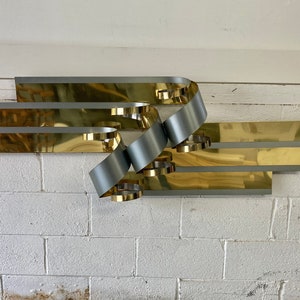 Curtis Jere Post Modern Vintage Metal Wall Sculpture