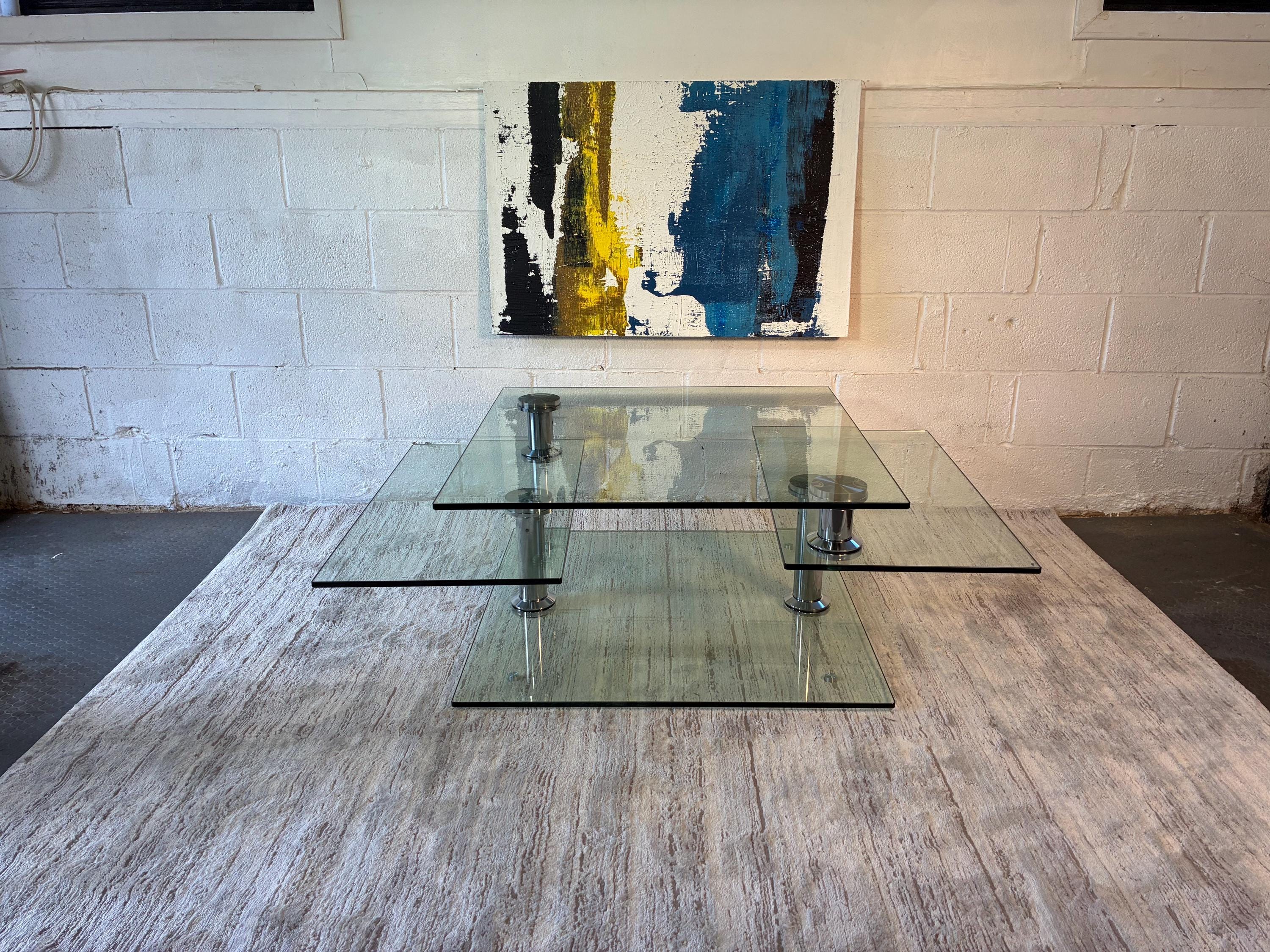 Coffee Table Glass Space Age - Etsy