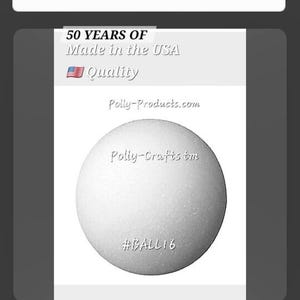 Bolas de espuma gigantes de 30 cm: manualidades, exhibiciones para eventos, hechas en EE. UU. #BALL12 Polly-Crafts tm