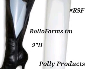 12 Pcs. Tru-Shape tm RolloForm tm 9"H #R9F, or 11" #R11F, 14" #R14F, 22" #R22F, or 26" #R26F. BOOT Shapers, Clear Plastic Polly Products