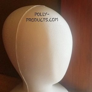 SIX (6) #695WCCC Tan Color-Coated Polly Products Blank Wide Sturdy topple free Base Sculpture HEAD Forms-10&quot; Height- Solid USA Quality