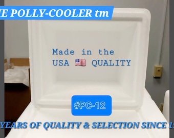 Polly-Cooler #PC12: 1.5" Thick Insulated Party Cooler, Made in USA