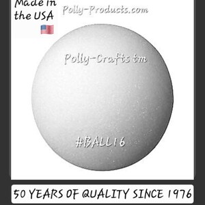 Jumbo 10" Polly-Crafts tm Foam Balls for Crafts & Displays - Made in USA