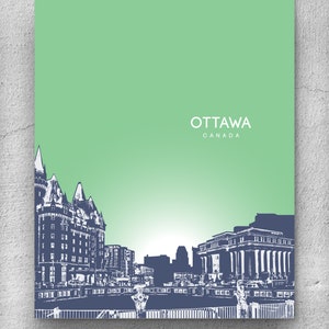 Ottawa Canada Skyline Poster / Personalized skyline print / Destination Travel Art Poster / Any City or Landmark