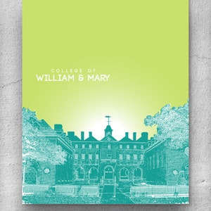 College of William & Mary Williamsburg Virginia Print / Home Wall Art / Office Decor Wall Art / Any City or Landmark