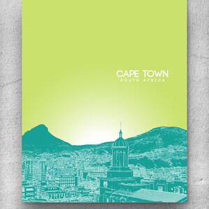 Cape Town South Africa Skyline Poster / Home or Office Wall Art Poster ...