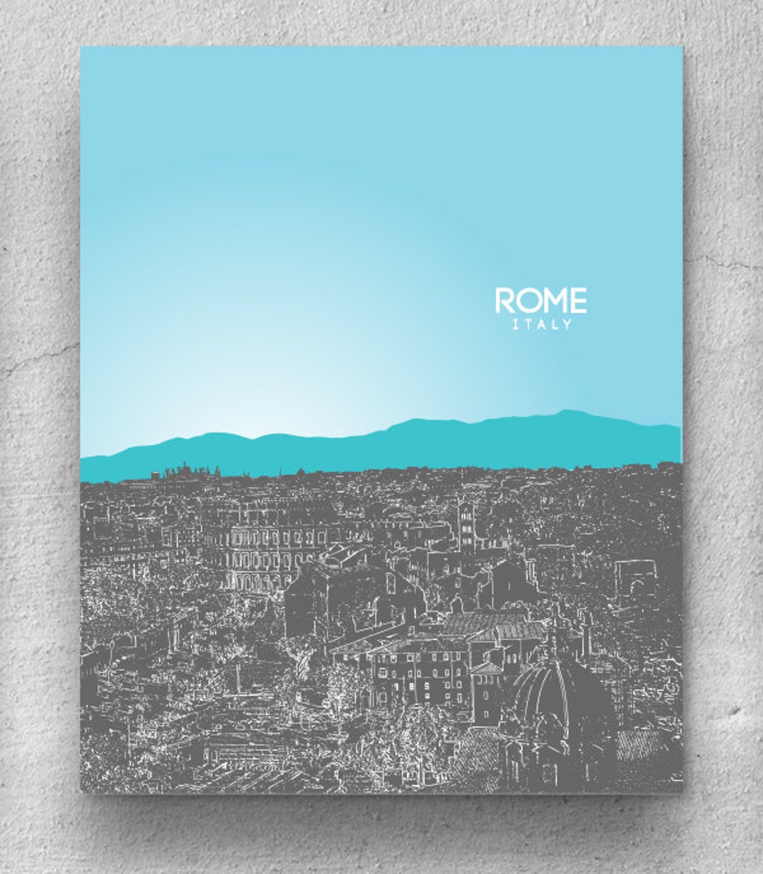 Window View Poster Rome Home Decor Art Poster /rome Italy Skyline Art Poster / Any - Etsy