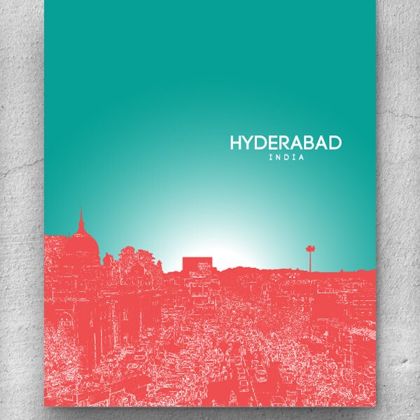 Hyderabad India Poster Etsy