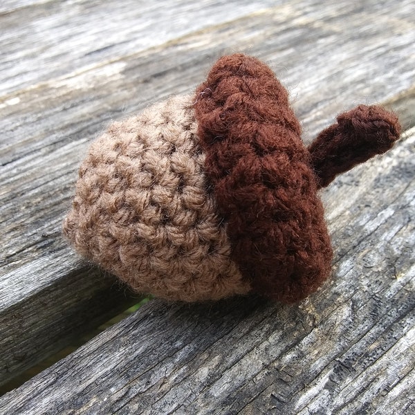 Crochet Acorn - handmade amigurumi plush autumn fall decor stuffed plushie