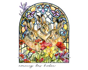 Morning has Broken, Original Watercolor Illustration Print by Emily Ferguson