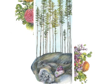 Rest, Original Watercolor Illustration Print by Emily Ferguson