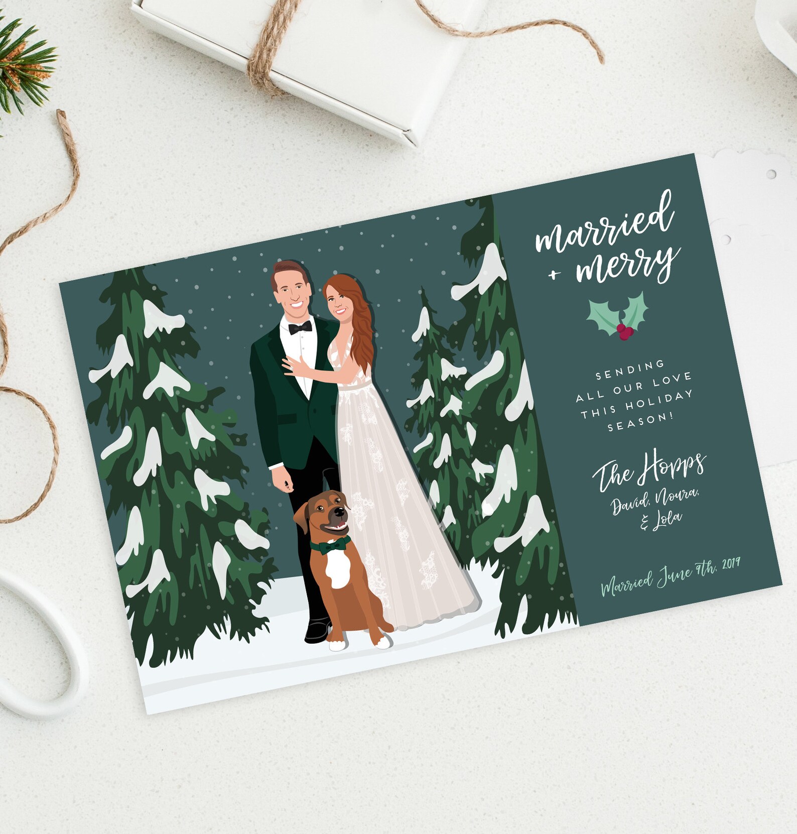 First Married Christmas Card 