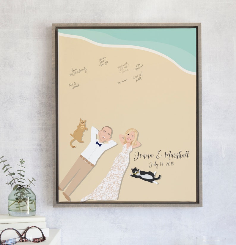 Beach Wedding Guest Book Alternative Guest Book For Etsy