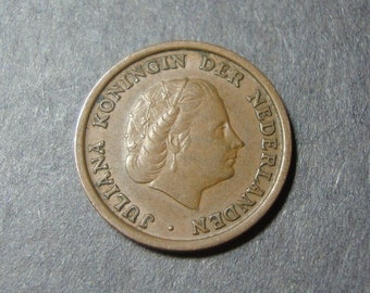 オランダ 25セント硬貨 1970年、ニッケル硬貨、ユリアナ女王、オランダ