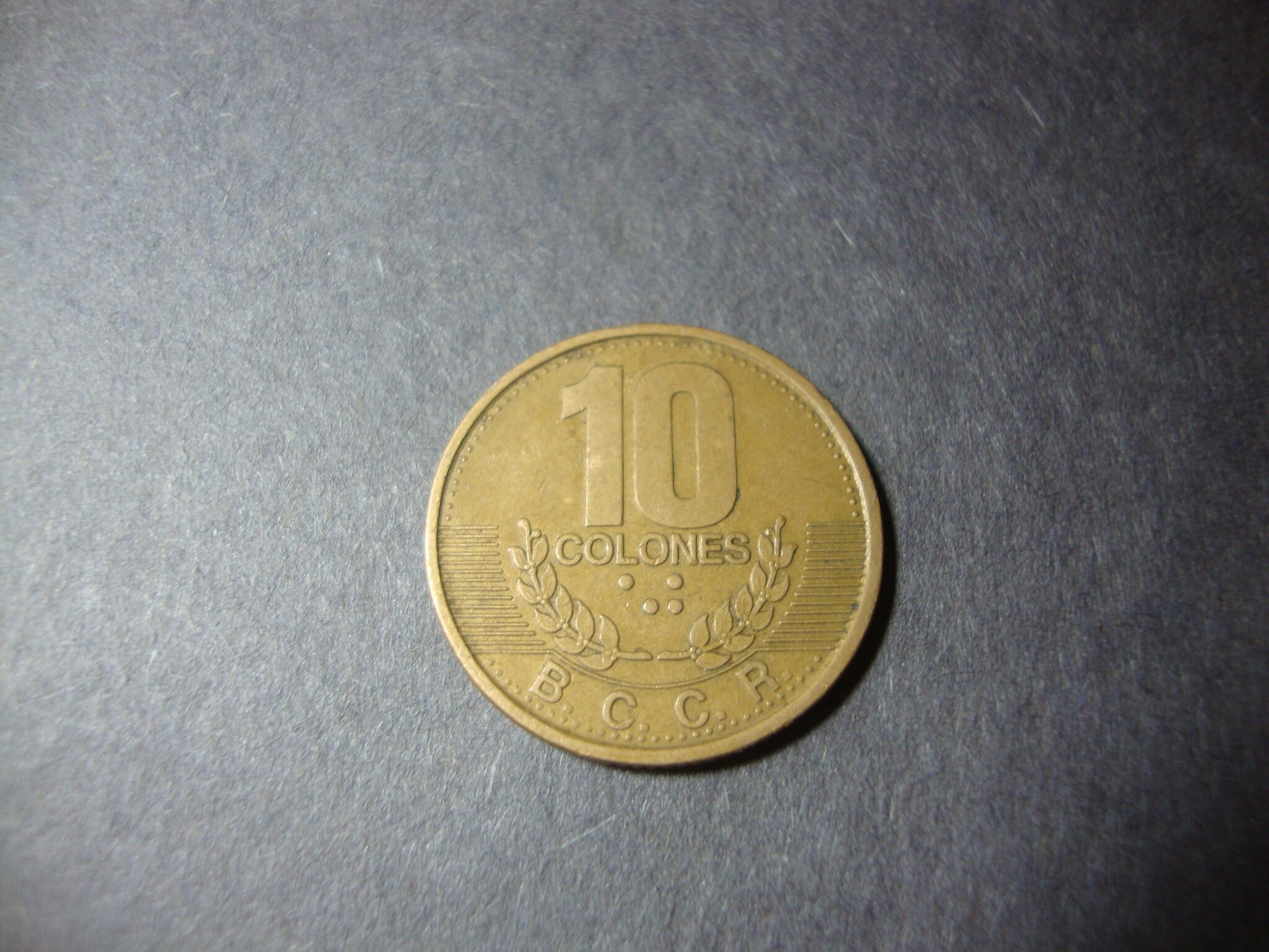 1995 コスタリカ 10 コロン コイン - 10 コロン -Republica De - 小型船、山 - ヴィンテージ ワールド コイン -  米国送料無料 - 国際送料 1.25