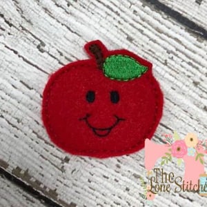 TLS Feltie Happy Apple Embroidery Design