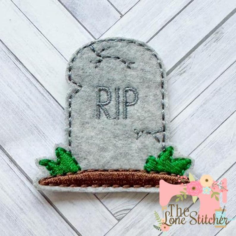 Felt A Rip TLS Tombstone Feltie Embroidery Design - Etsy
