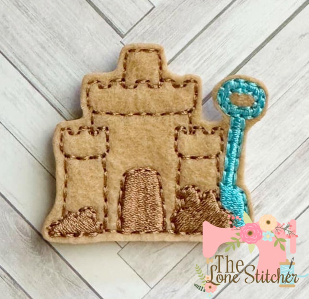 TLS Feltie Sand Castle and Shovel Embroidery Design Etsy