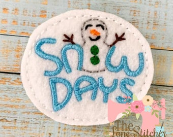 TLS Feltie Snow Days Embroidery Design