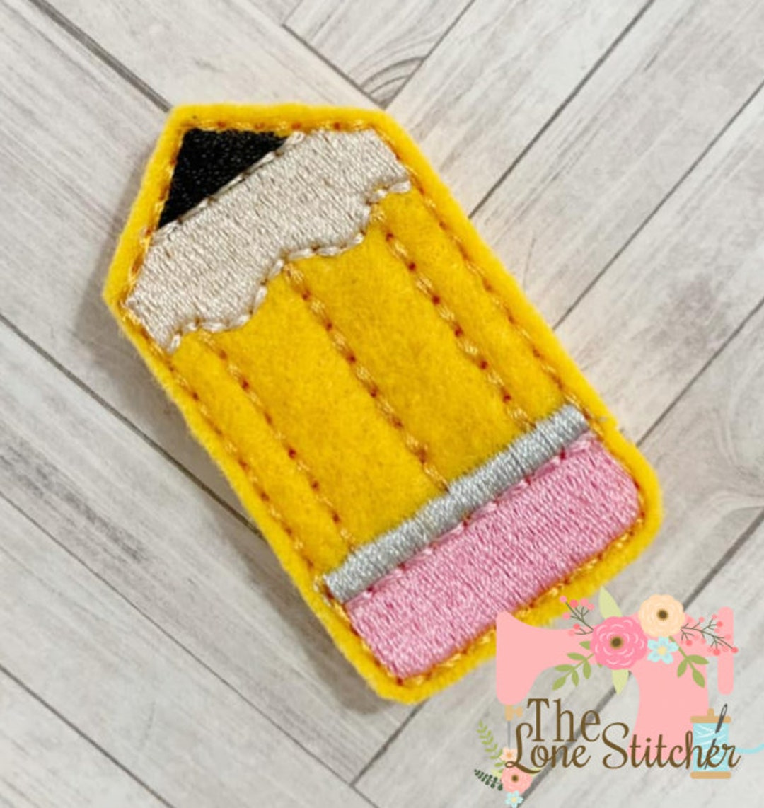 TLS Feltie Pencil Embroidery Design Etsy