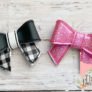 TLS In The Hoop Mini Bow Embroidery Design