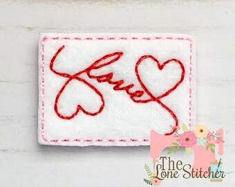 TLS Feltie Swirl Love Stamp Embroidery Design