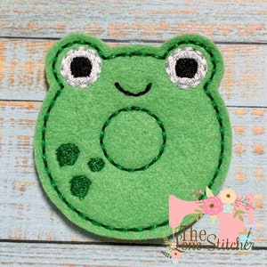 TLS Frog Donut Feltie Embroidery Design